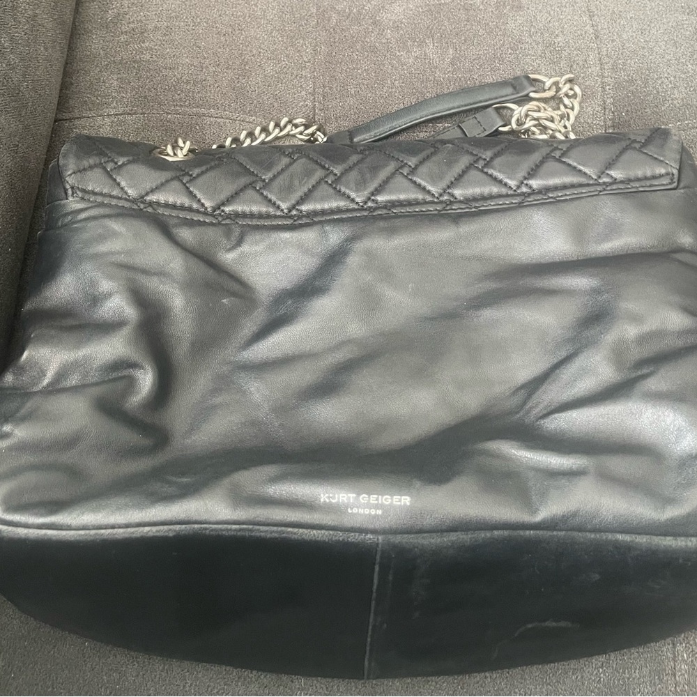 Kurt Geiger XXL Kensington Black Quilted Leather Bag - Picture 4 of 8